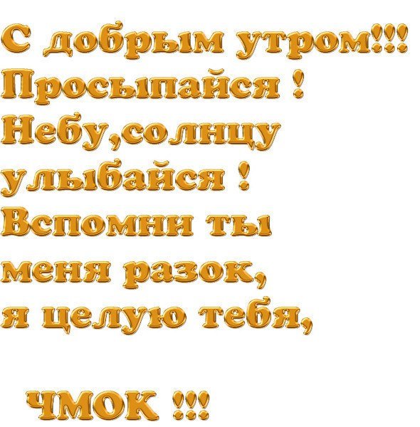 Доброе утро люблю целую