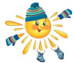 Мультяшное солнышко зимнее