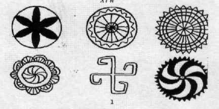 Мезенская роспись знак солнца