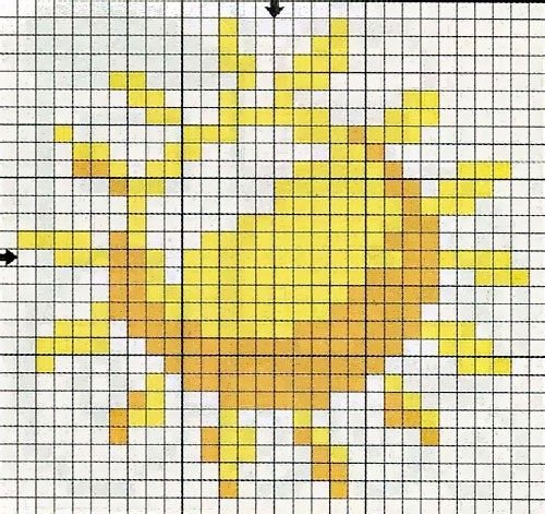 Солнце из пикселей