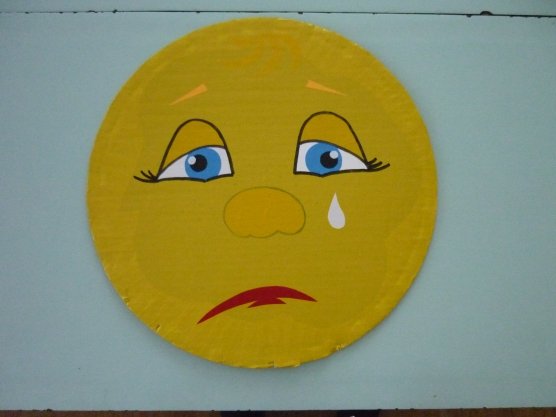 Солнышко с глазками без лучиков