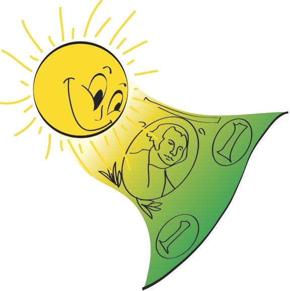 Деньги с изображением солнца