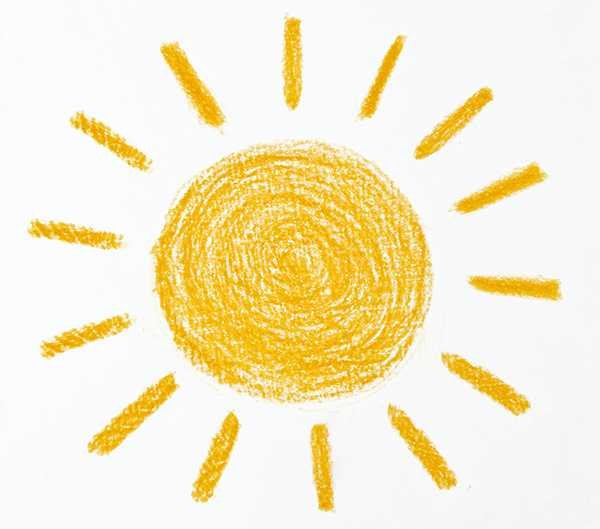 Солнце рисунок на белом фоне