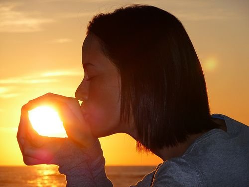 Влюбленные на закате