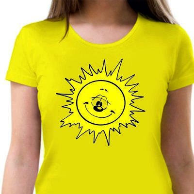 Футболка с изображением солнца