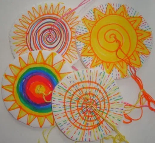 Техники рисования солнца