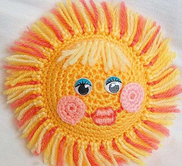 Вязаное солнышко крючком