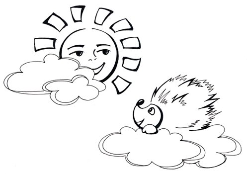 Ежик и солнце