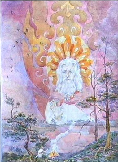 Дажьбог — солнечное божество иллюстрации