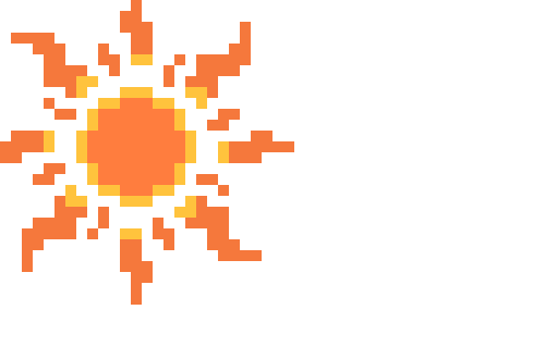 Солнце пиксель арт