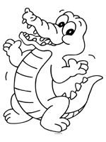 Крокодил шаблон для рисования
