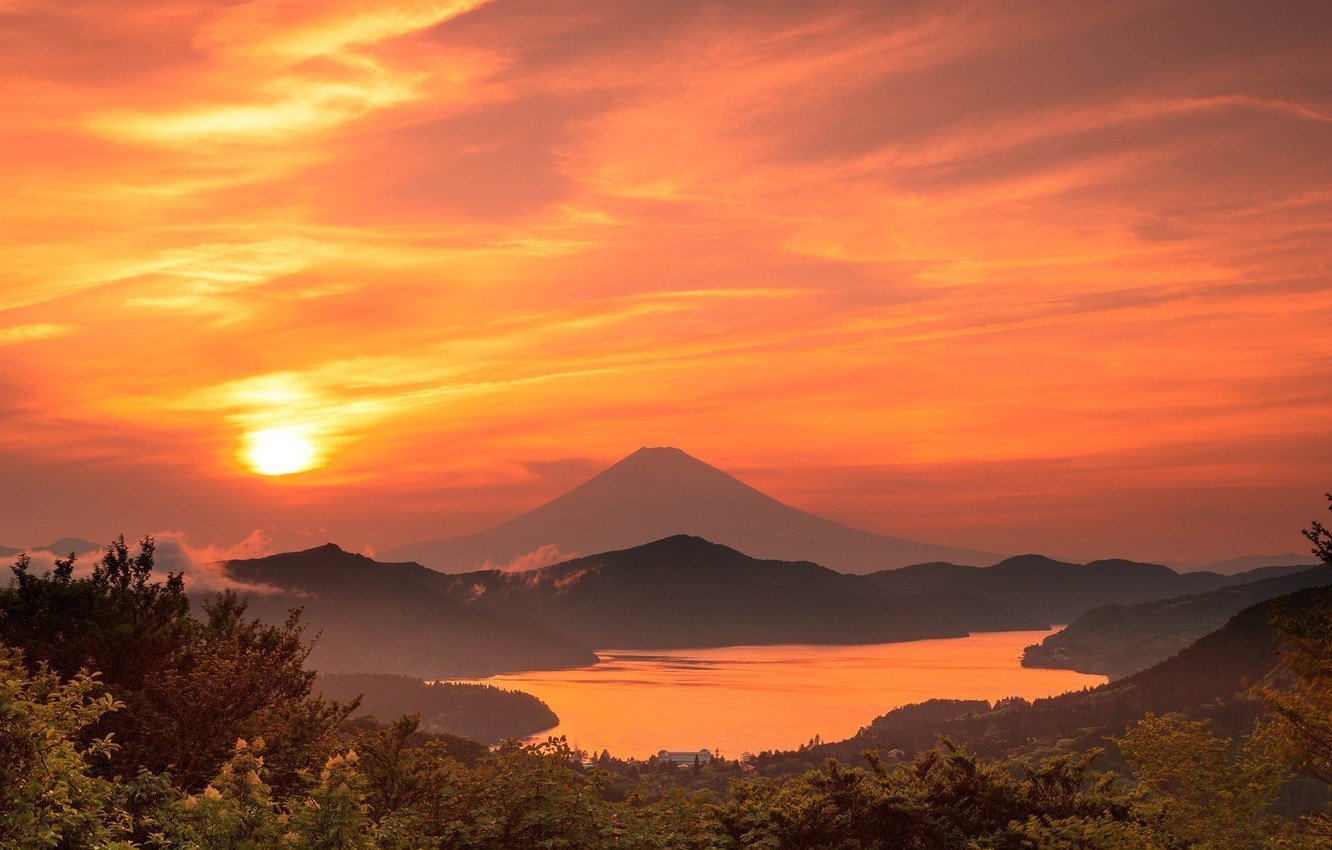 восход солнца в японии