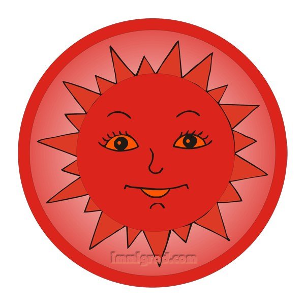 Сказочное изображение солнца