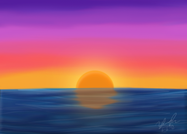 Рассвет рисование для детей