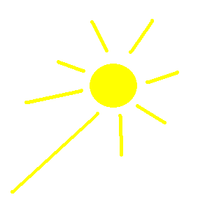 Солнце на белом фоне