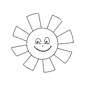 Раскраска. Солнышко