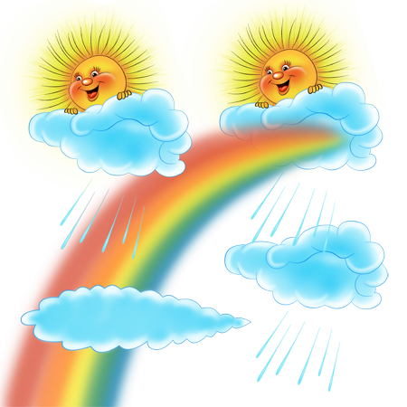 Солнце Радуга облако