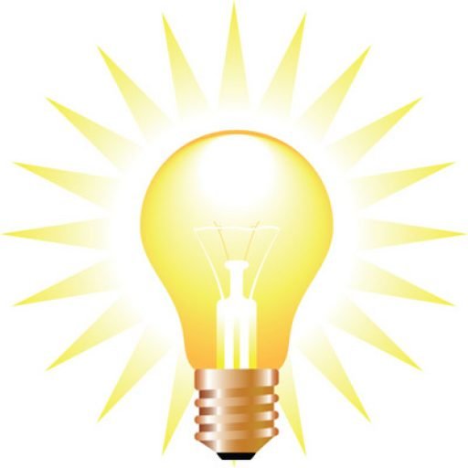 Лампочка светящаяся идея