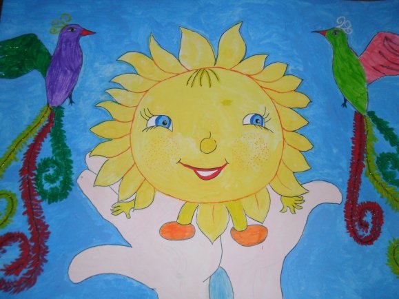 Детские рисунки солнышко