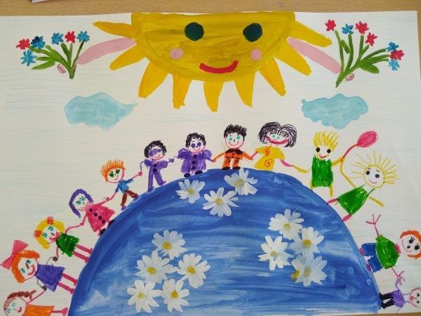 Детский рисунок Солнечный день