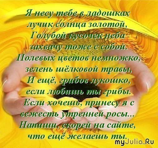 Солнышко в руках