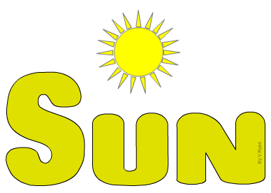Как будет по английски солнечно. Sun слово. Солнце по английскому. Sun карточка. Буквы с солнышком.