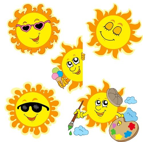 Лучики солнца отдельно для детей