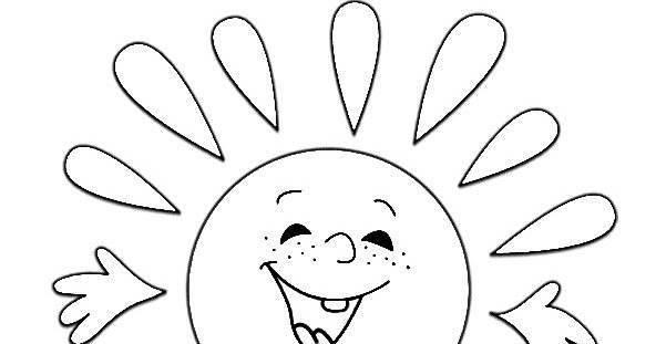 Солнечный лучик раскраска