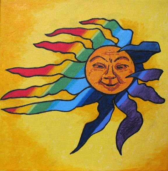 Солнце живопись