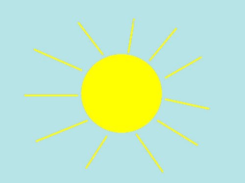 Лёгкие рисунки солнца