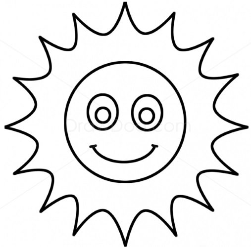 Солнце раскраска