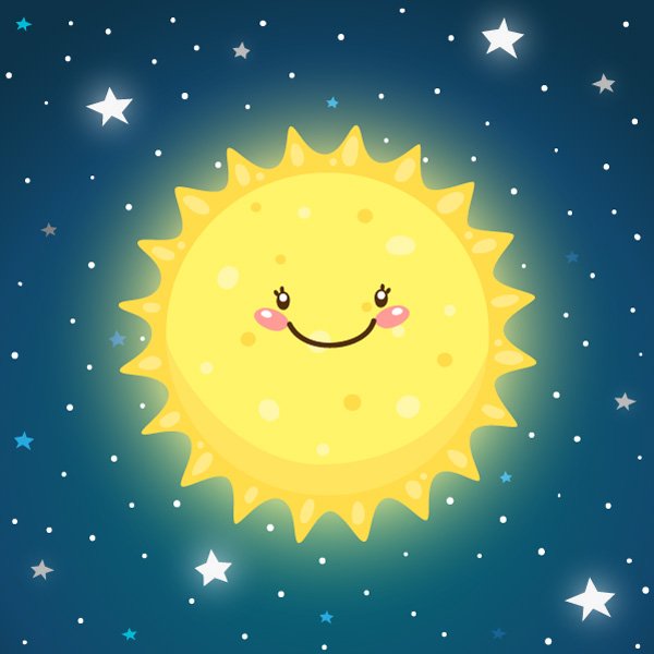 Солнце в космосе для детей