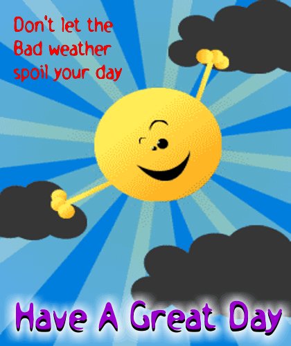 Пасмурное небо с солнцем