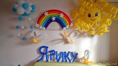 Солнышко из шаров мастер класс