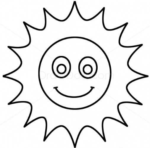 Солнышко раскраска для детей