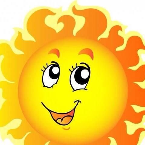 Солнце для вырезания цветные