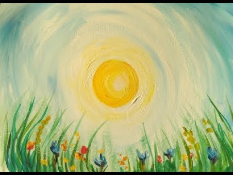 День солнца гуашью