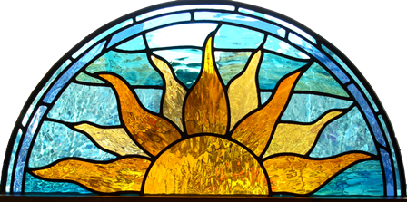 Витражное окно солнце