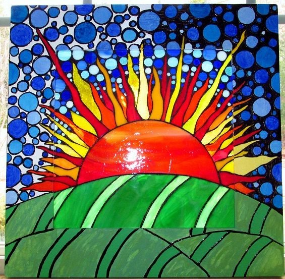 Витраж солнце