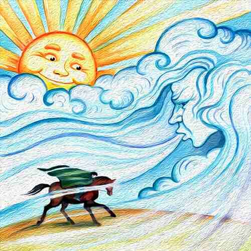 Константин Ушинский ветер и солнце