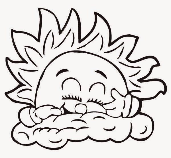 Раскраска солнышко спит