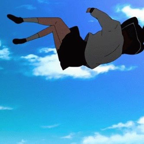 Аниме падает с крыши