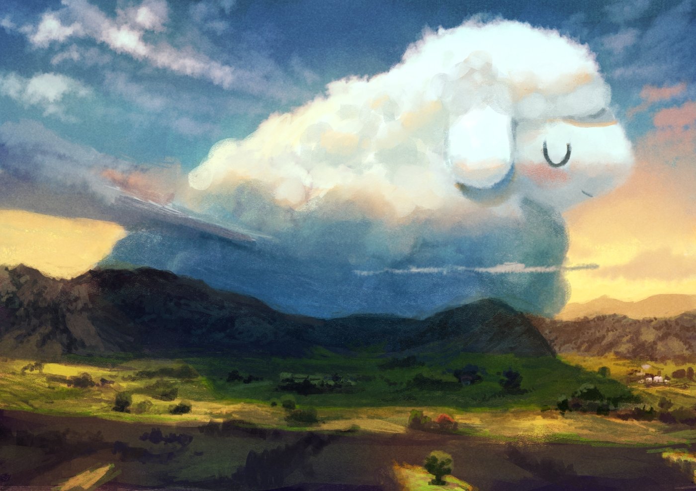 Облако неведомых. Облака арт. Облака живопись. Овечка облако. Облака барашки.