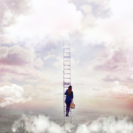 Человек на лестнице в небо