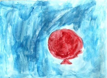 Картинки красный шарик в синем небе (68 фото)
