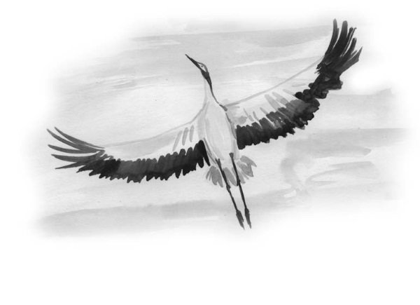 Журавль рисунок