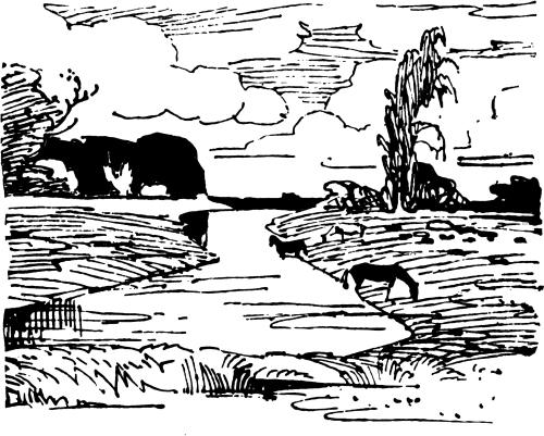 Тютчев в небе тают облака рисунок