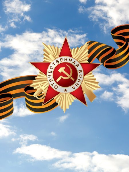 Георгиевская ленточка с орденом Отечественной войны