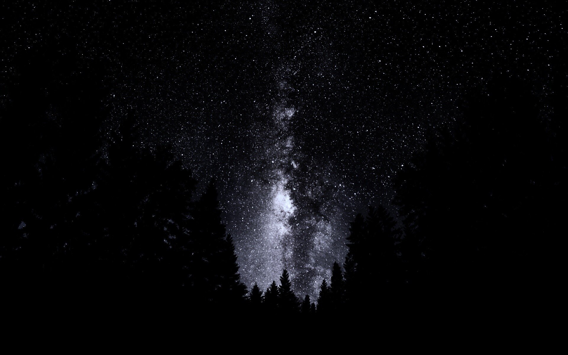темное звездное небо картинки