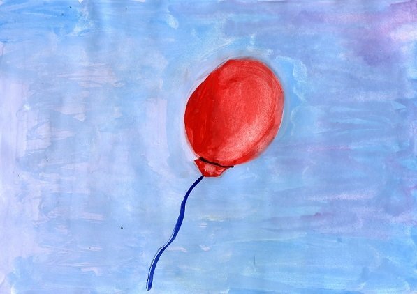 Картинки красный шарик в синем небе драгунский (70 фото)